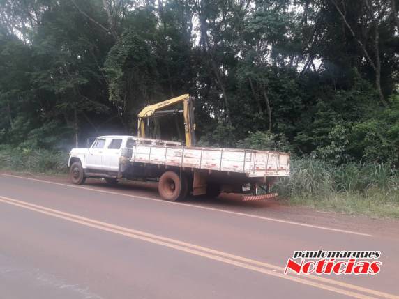 O caminhão foi recuperado pela Brigada Militar em Horizontina