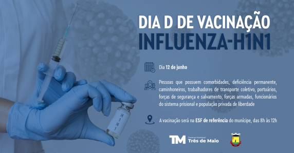 Imunização será realizada nas unidades de Estratégia de Saúde da Família