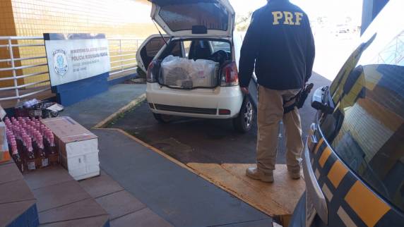 Esta é a quarta vez que a dupla é flagrada pela PRF transportando bebidas.