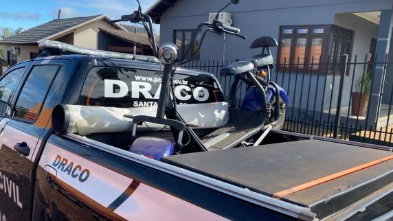 A scooter elétrica avaliada em R$ 7 mil que havia sido obtida por meio de um golpe de estelionato.