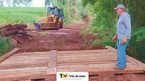 Município intensifica reparos em estradas, pontes e pontilhões para garantir mobilidade e segurança no interior