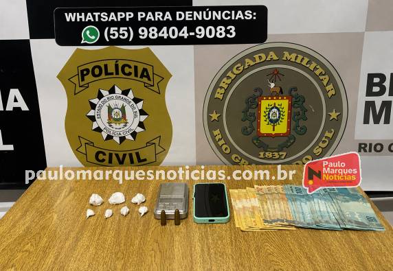 Suspeito de tráfico é conduzido à delegacia, ouvido e liberado para responder em liberdade