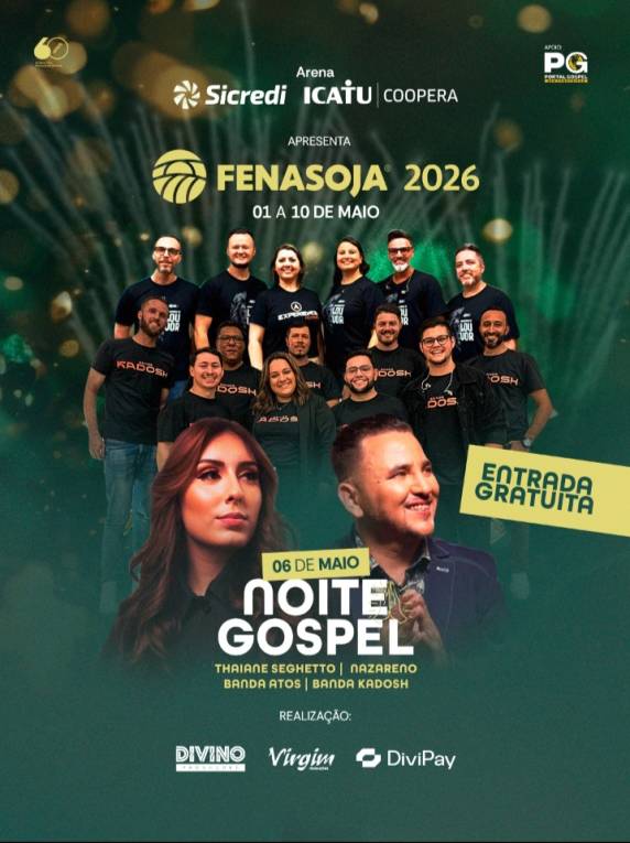 Arena Sicredi Icatu Coopera recebe grandes nomes da música e reforça a Fenasoja como espaço de entretenimento para todos os públicos